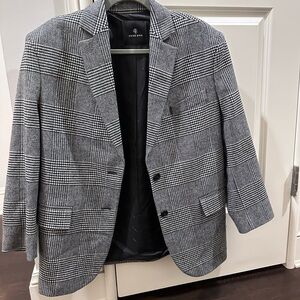 Anine Bing Black and White Sport Coat Tailored Elegance